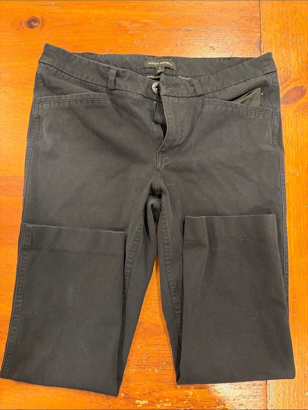 Banana Republic Black Capris with Front Patch Pockets